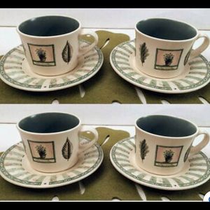 Pfaltzgraff Naturewood coffee cups with saucers